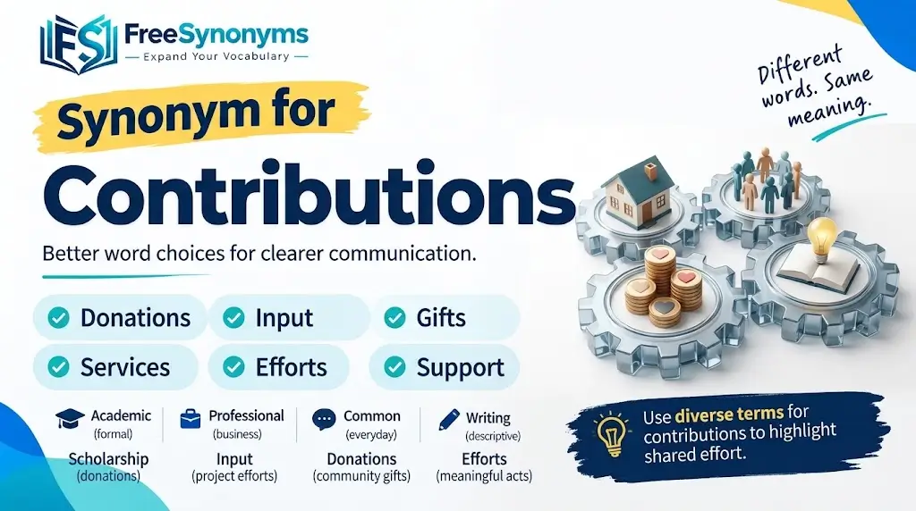 another word for contributions